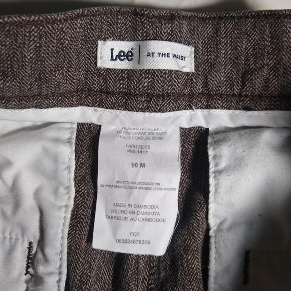 Vintage Lee size 10   brown herringbone-tweed   pant/slacks/trousers - Picture 15 of 16